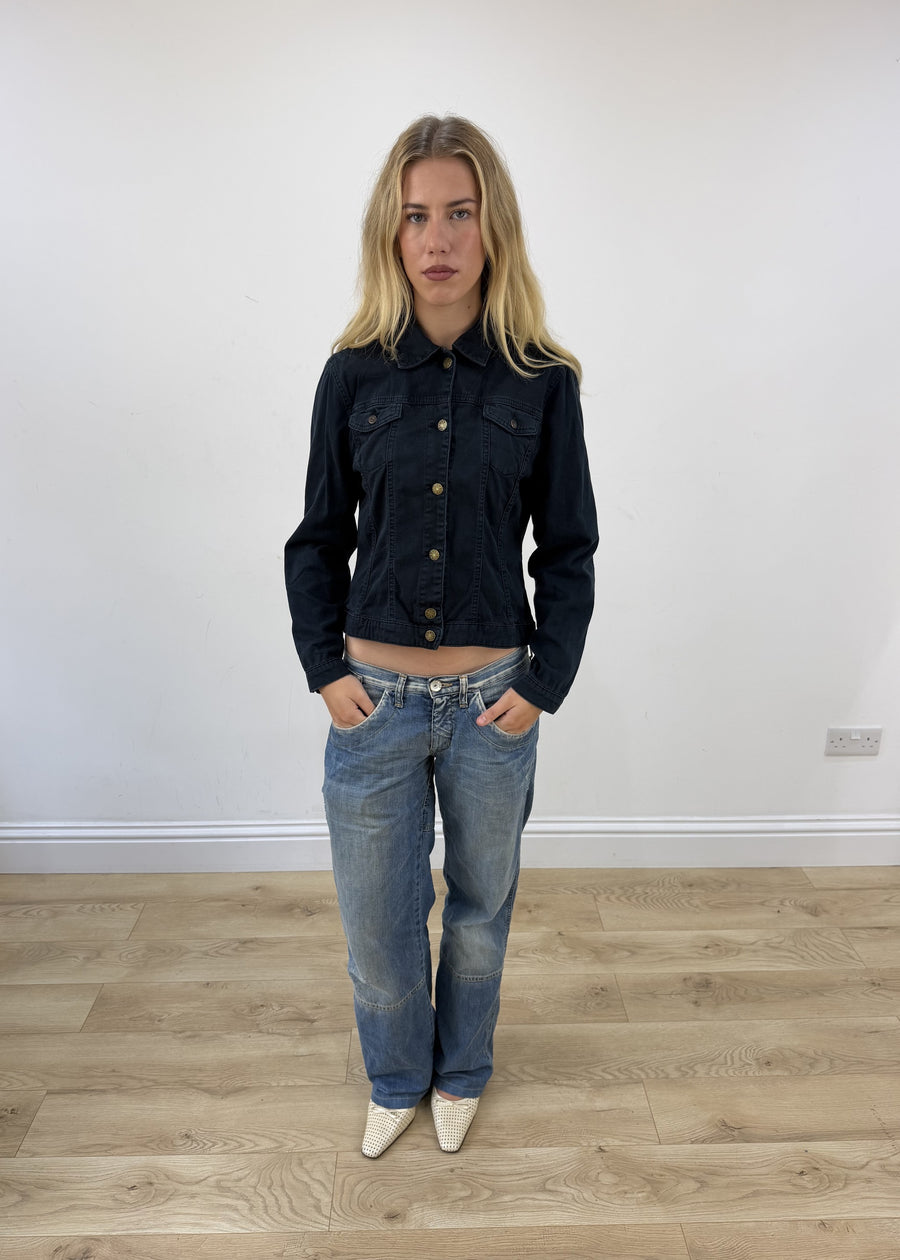 medium navy denim jacket image 1