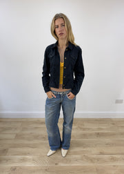 medium navy denim jacket image 4
