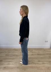 medium navy denim jacket image 5