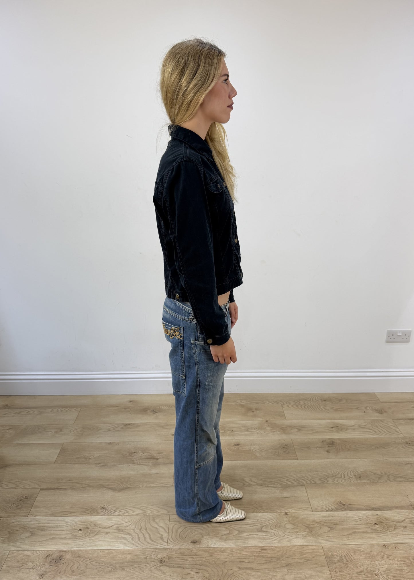 medium navy denim jacket image 6