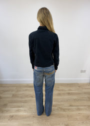 medium navy denim jacket image 7