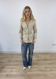 small beige trench coat image 1