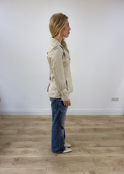 small beige trench coat image 6