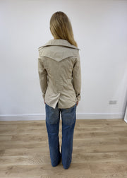small beige trench coat image 7