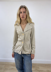 small beige trench coat image 8