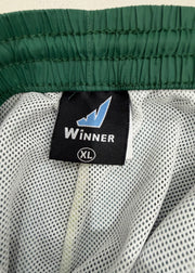 small green cargo trousers care label