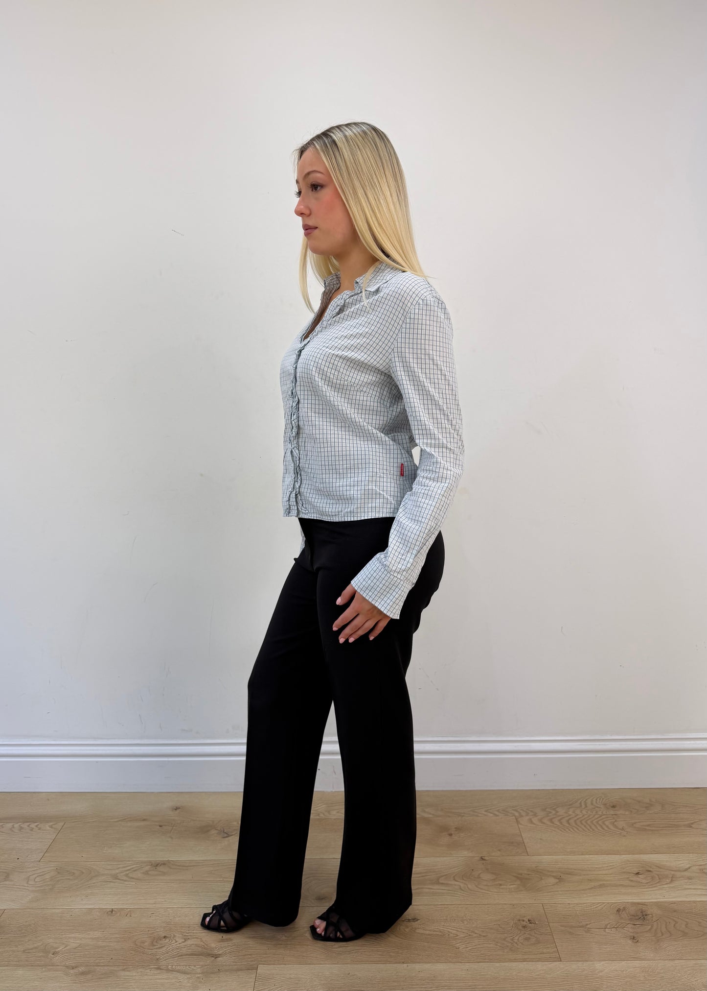 small black vivette tailored trousers other side