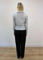 small black vivette tailored trousers back view