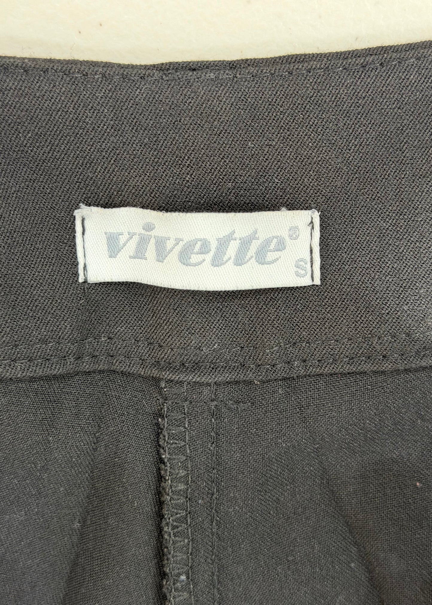 small black vivette tailored trousers label or detail