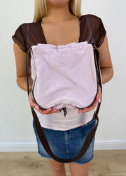 one size pink puma embroidered crossbody bag image 5