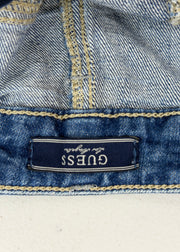 small grey guess denim knee-length shorts image 8