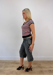 small black red and white striped ralph lauren t-shirt image 4