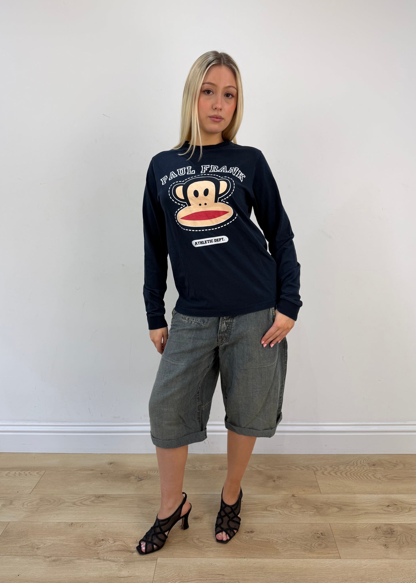 small navy paul frank long sleeve top image 3