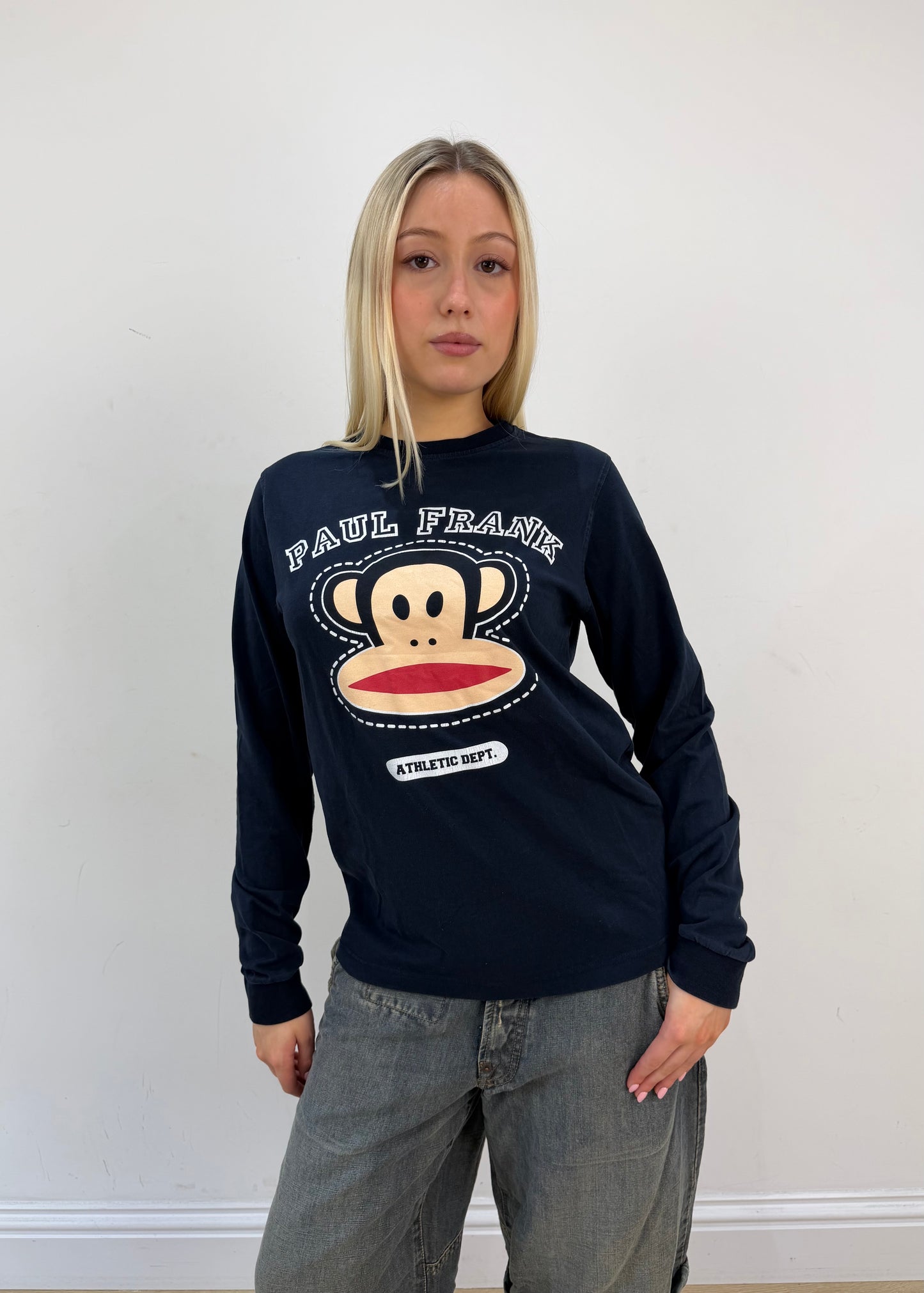 small navy paul frank long sleeve top image 1