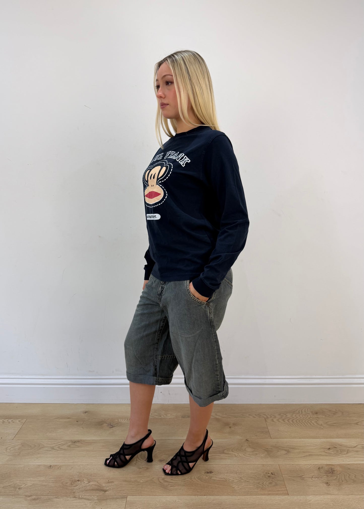 small navy paul frank long sleeve top image 4