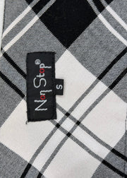 small black and white plaid pleated mini skirt image 8