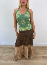 small green tie dye tank top image 2