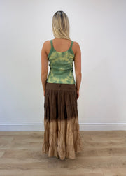 small green tie dye tank top image 6