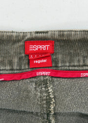 small brown esprit corduroy flared trousers