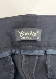 extra small black ysatis flared trousers image 7