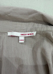 small grey and brown striped tally weijl shirt dress image 8
