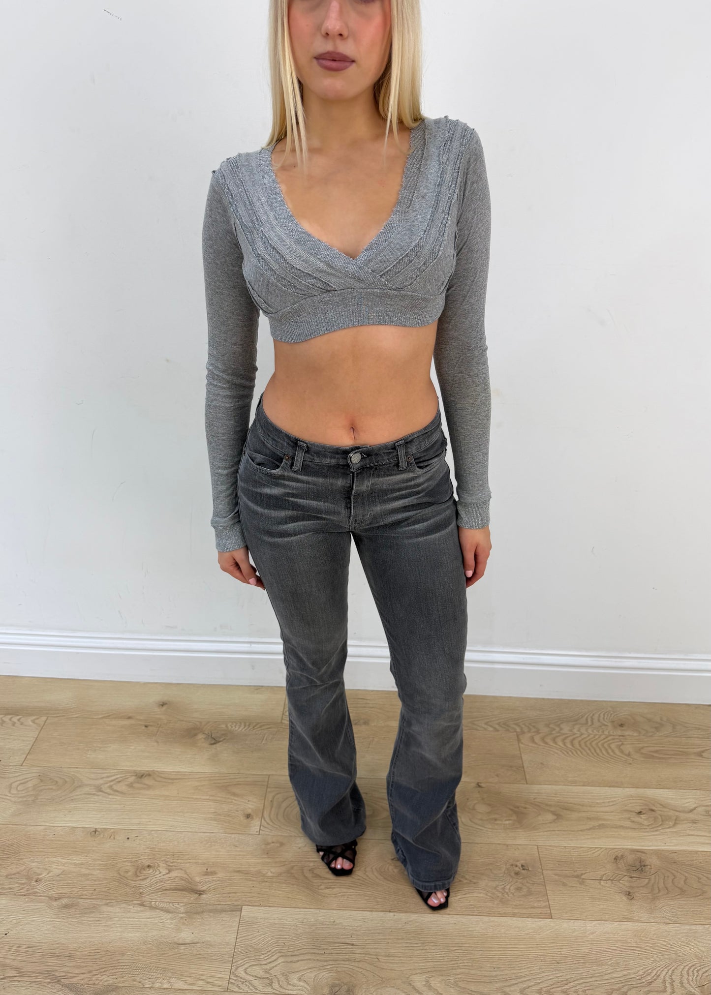 small grey take-two bootcut jeans image 1
