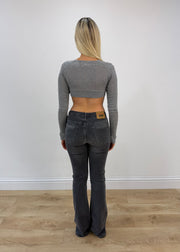 small grey take-two bootcut jeans image 6