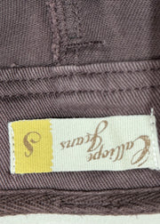 small brown denim mini skirt 08 label