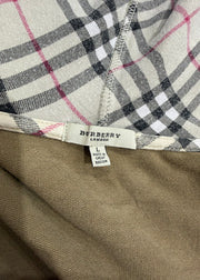 large brown burberry check-lined zip hoodie image 9