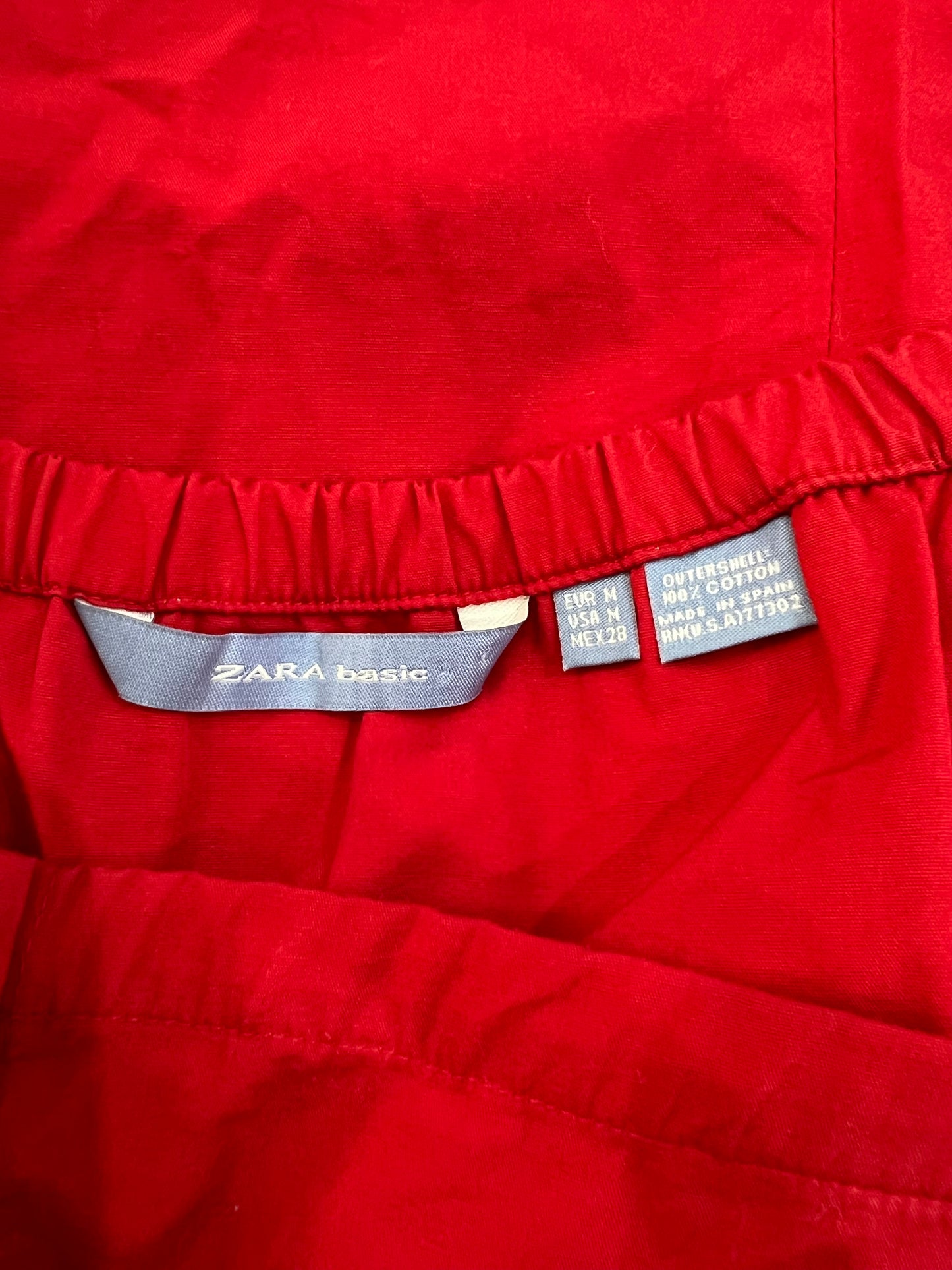 zara basic off-shoulder blouse brand label