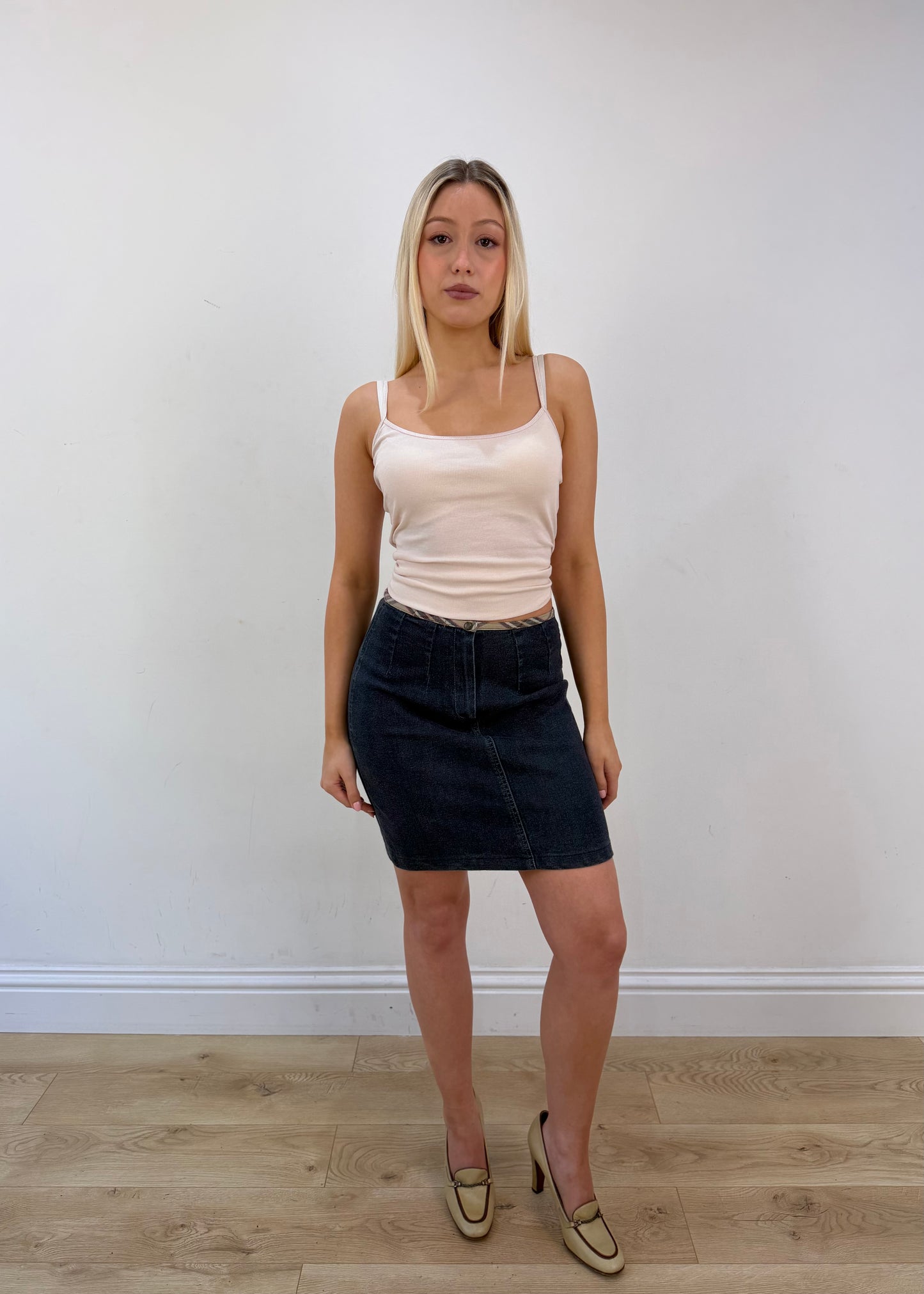 small white new look cami front with face