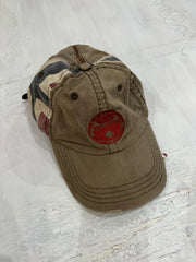 one size khaki napapijri cap flatlay