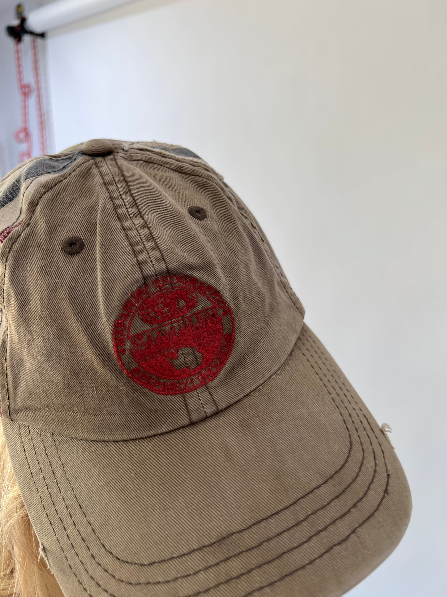 one size khaki napapijri cap back detail
