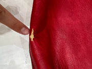 one size red tote bag wear detail