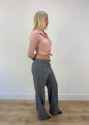 small pink phard eyelet tie-back shirt view 6