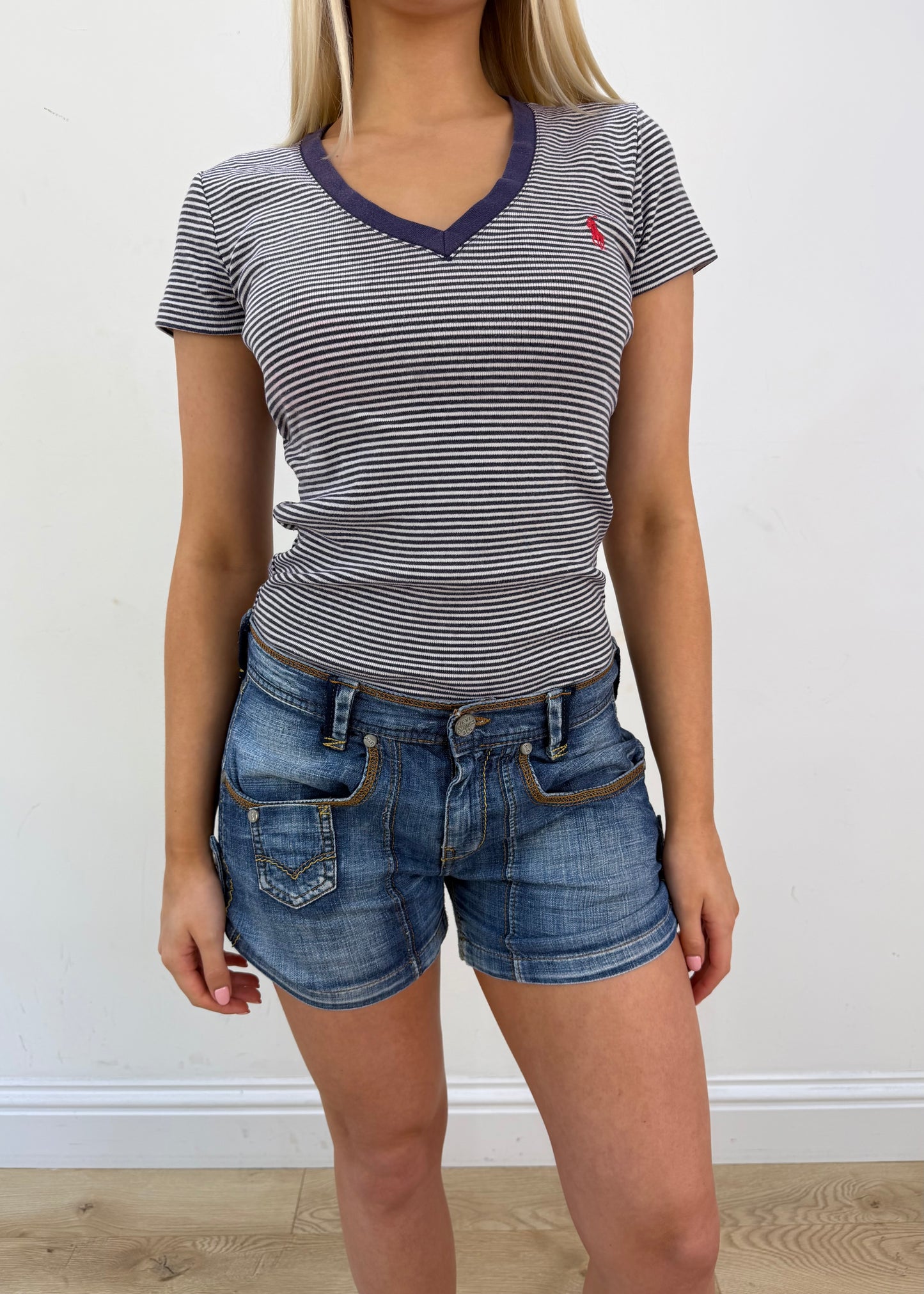 small ralph lauren striped t-shirt side