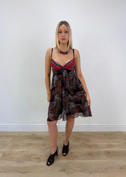 red beaded necklace full outfit view