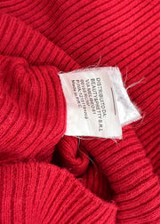 medium red ribbed long sleeve top image 8