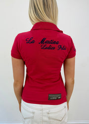 small red collared top view 6
