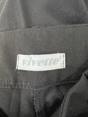 small black vivette tailored trousers brand and size label