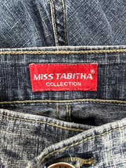 small blue miss tabitha flared jeans brand label