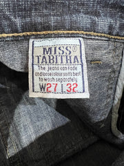 small blue miss tabitha flared jeans size label
