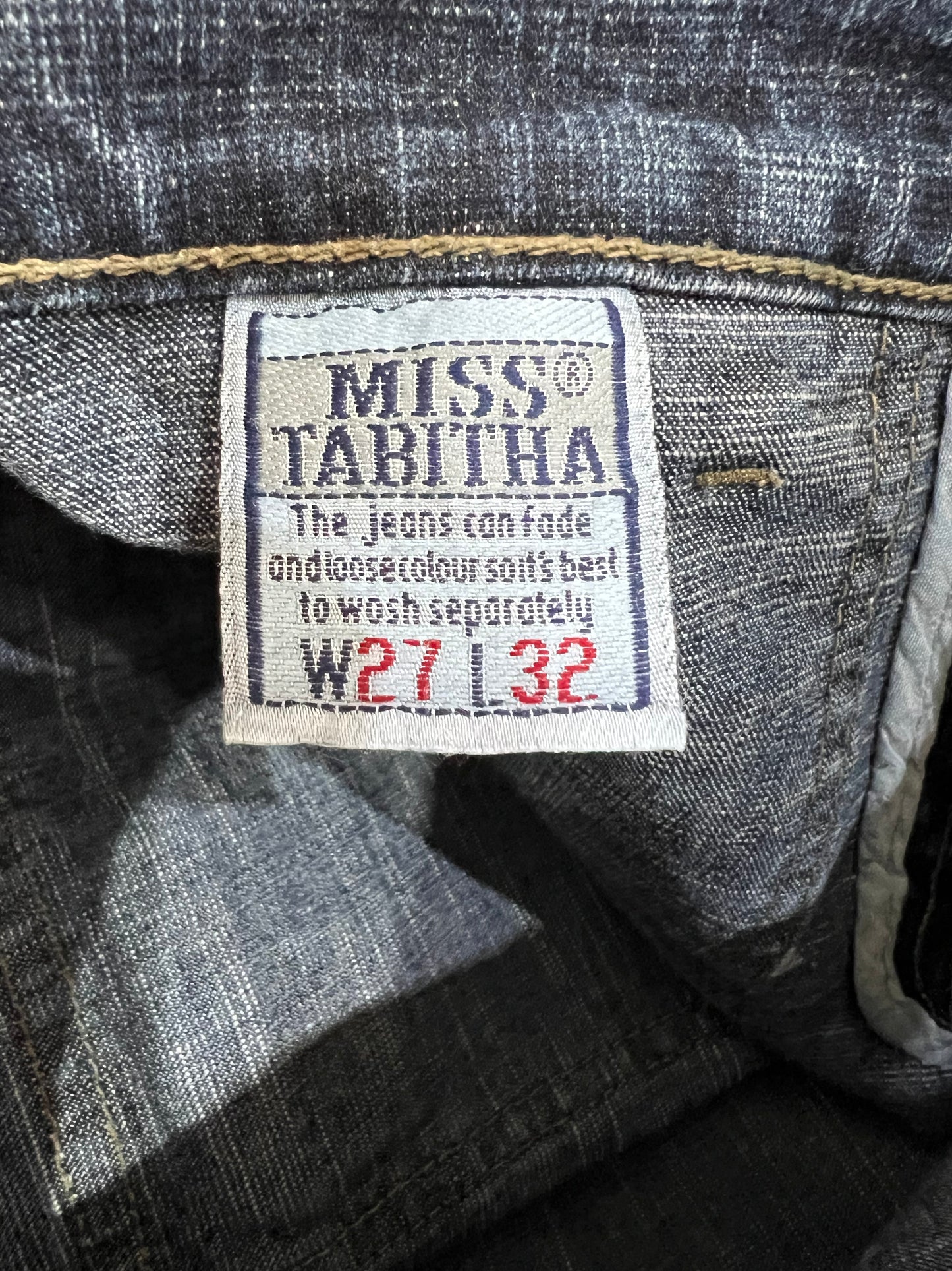 small blue miss tabitha flared jeans size label