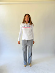 small white camp david us open graphic hoodie full front