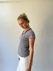 small grey and navy striped ralph lauren t-shirt alternate view