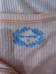 small orange cropped bolero cardigan size label