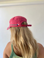 small pink 211 embroidered cap back strap detail
