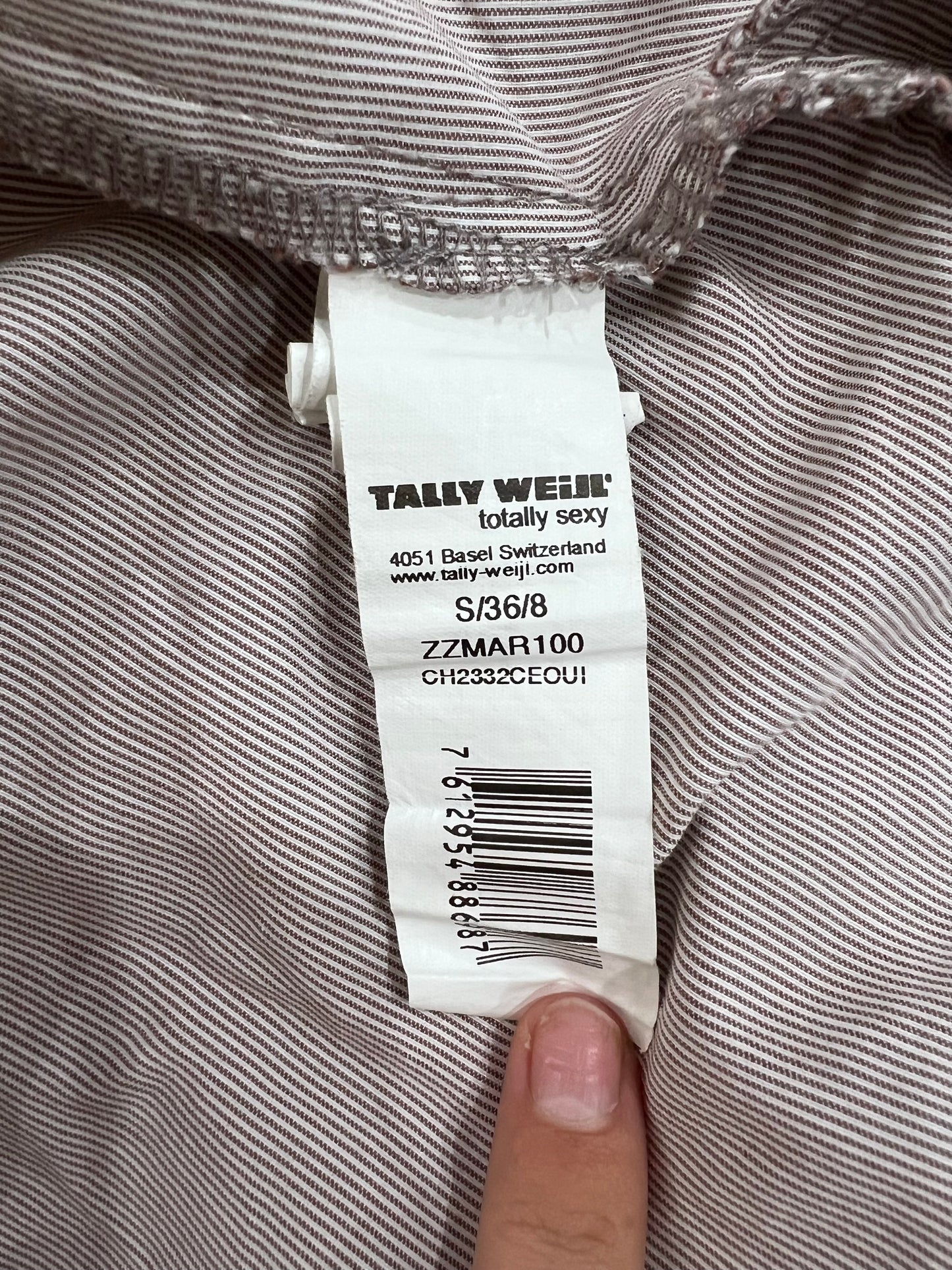 tally weijl shirt dress care label