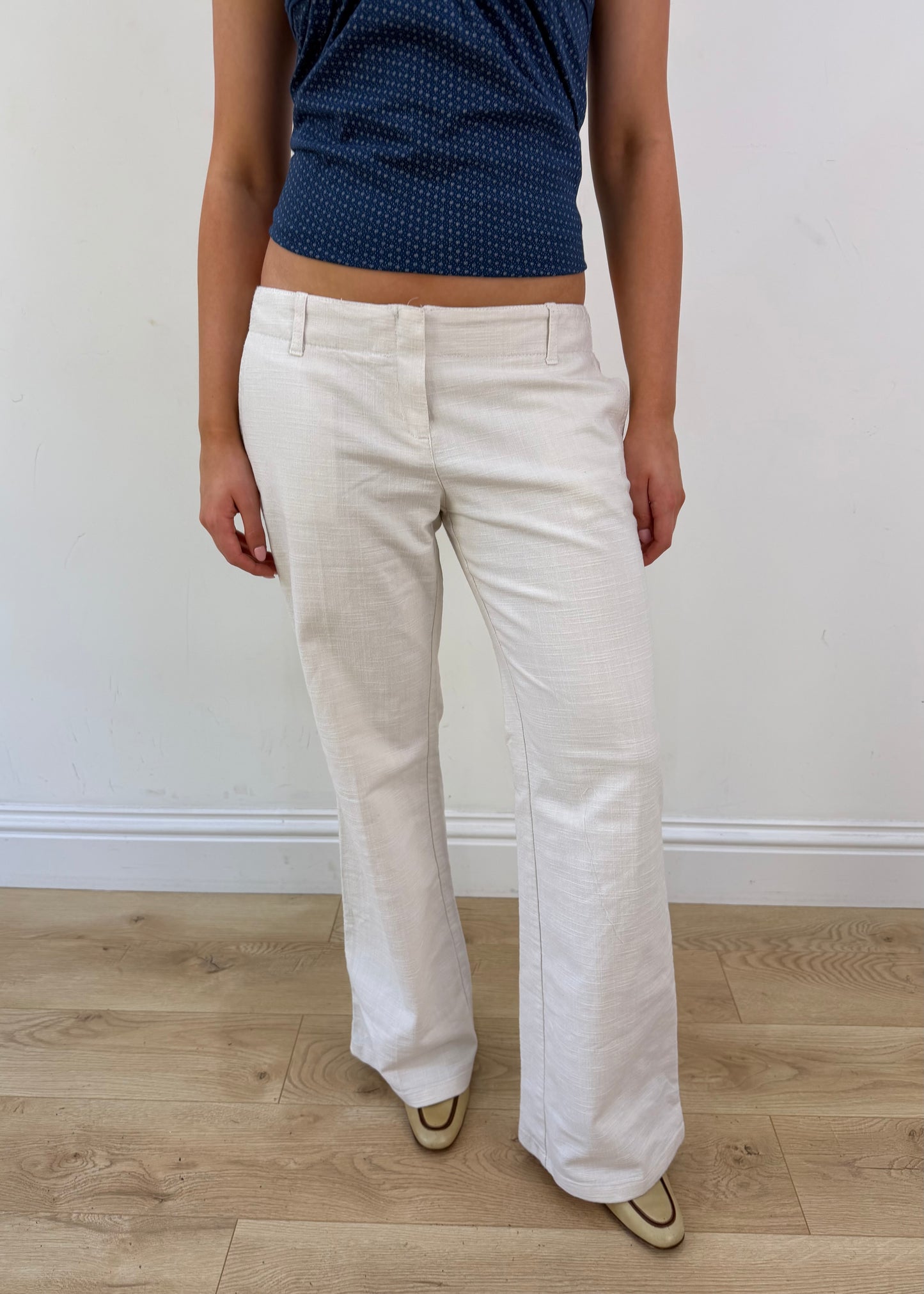 Small white straight leg trousers - image 2