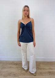 Small white straight leg trousers - image 3